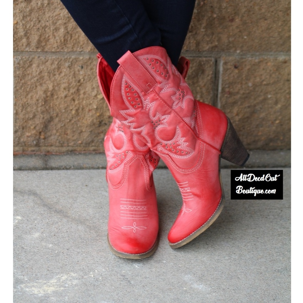 Very Volatile | Denver Cowgirl Boots Red